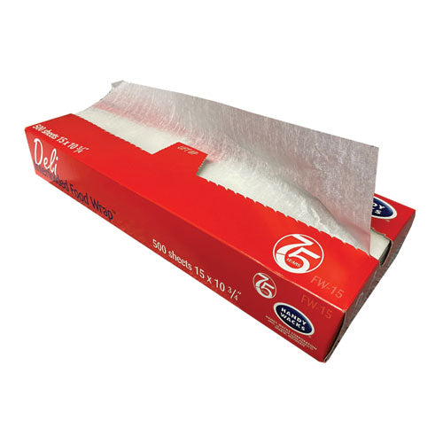 Interfolded Food Wrap, 10.75 x 15, 500 Box, 12 Boxes/Carton