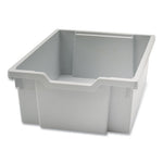 Callero MakerSpace Trolley Set 01, Metal, 1 Shelf, 12 F1 Bins, 3 F2 Bins, 42.9" x 17.3" x 61.8", Silver/Light Gray