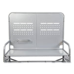 Callero MakerSpace Trolley Set 01, Metal, 1 Shelf, 12 F1 Bins, 3 F2 Bins, 42.9" x 17.3" x 61.8", Silver/Translucent Frost