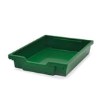 Callero MakerSpace Trolley Set 01, Metal, 1 Shelf, 12 F1 Bins, 3 F2 Bins, 42.9" x 17.3" x 61.8", Silver/Grass Green