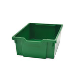 Callero MakerSpace Trolley Set 01, Metal, 1 Shelf, 12 F1 Bins, 3 F2 Bins, 42.9" x 17.3" x 61.8", Silver/Grass Green