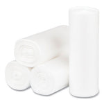 High-Density Commercial Can Liners, 4 gal, 6 mic, 17" x 18", Clear, 50 Bags/Roll, 40 Perforated Rolls/Carton