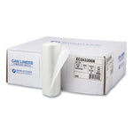 High-Density Commercial Can Liners, 16 gal, 6 mic, 24" x 33", Natural, 50 Bags/Roll, 20 Perforated Rolls/Carton