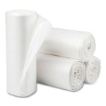 High-Density Commercial Can Liners, 16 gal, 6 mic, 24" x 33", Natural, 50 Bags/Roll, 20 Perforated Rolls/Carton