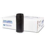 High-Density Commercial Can Liners, 16 gal, 8 mic, 24" x 33", Black, 50 Bags/Roll, 20 Interleaved Rolls/Carton