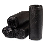 High-Density Commercial Can Liners, 16 gal, 8 mic, 24" x 33", Black, 50 Bags/Roll, 20 Interleaved Rolls/Carton