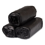 High-Density Commercial Can Liners, 16 gal, 8 mic, 24" x 33", Black, 50 Bags/Roll, 20 Interleaved Rolls/Carton