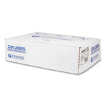 High-Density Commercial Can Liners, 33 gal, 11 mic, 33" x 40", Clear, 25 Bags/Roll, 20 Interleaved Rolls/Carton