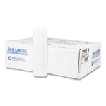 High-Density Commercial Can Liners, 33 gal, 13 mic, 33" x 40", Clear, 25 Bags/Roll, 20 Interleaved Rolls/Carton