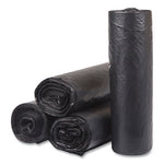 High-Density Commercial Can Liners, 33 gal, 16 mic, 33" x 40", Black, 25 Bags/Roll, 10 Interleaved Rolls/Carton