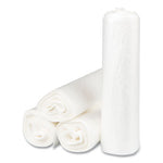 High-Density Commercial Can Liners, 33 gal, 17 mic, 33" x 40", Clear, 25 Bags/Roll, 10 Interleaved Rolls/Carton