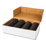 High-Density Commercial Can Liners, 33 gal, 22 mic, 33" x 40", Black, 25 Bags/Roll, 10 Interleaved Rolls/Carton