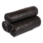 High-Density Commercial Can Liners, 33 gal, 22 mic, 33" x 40", Black, 25 Bags/Roll, 10 Interleaved Rolls/Carton