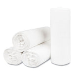 High-Density Commercial Can Liners, 55 gal, 17 mic, 36" x 60", Clear, 25 Bags/Roll, 8 Interleaved Rolls/Carton