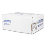 High-Density Commercial Can Liners, 55 gal, 17 mic, 36" x 60", Clear, 25 Bags/Roll, 8 Interleaved Rolls/Carton