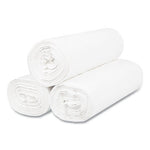 High-Density Commercial Can Liners, 55 gal, 17 mic, 36" x 60", Clear, 25 Bags/Roll, 8 Interleaved Rolls/Carton