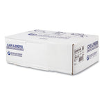 High-Density Commercial Can Liners, 60 gal, 14 mic, 38" x 60", Clear, 25 Bags/Roll, 8 Interleaved Rolls/Carton