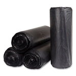 High-Density Commercial Can Liners, 60 gal, 22 mic, 38" x 60", Black, 25 Bags/Roll, 6 Interleaved Rolls/Carton