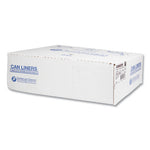 High-Density Commercial Can Liners, 60 gal, 22 mic, 38" x 60", Black, 25 Bags/Roll, 6 Interleaved Rolls/Carton