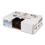 High-Density Commercial Can Liners, 45 gal, 12 mic, 40" x 48", Black, 25 Bags/Roll, 10 Interleaved Rolls/Carton