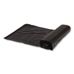 High-Density Commercial Can Liners, 45 gal, 12 mic, 40" x 48", Black, 25 Bags/Roll, 10 Interleaved Rolls/Carton