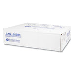 High-Density Commercial Can Liners, 45 gal, 14 mic, 40" x 48", Clear, 25 Bags/Roll, 10 Interleaved Rolls/Carton