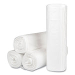 High-Density Commercial Can Liners, 45 gal, 16 mic, 40" x 48", Clear, 25 Bags/Roll, 10 Interleaved Rolls/Carton