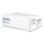 High-Density Commercial Can Liners, 45 gal, 16 mic, 40" x 48", Clear, 25 Bags/Roll, 10 Interleaved Rolls/Carton