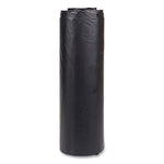 High-Density Commercial Can Liners, 45 gal, 22 mic, 40" x 48", Black, 25 Bags/Roll, 6 Interleaved Rolls/Carton