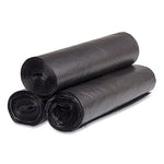 High-Density Commercial Can Liners, 60 gal, 16 mic, 43" x 48", Black, 25 Bags/Roll, 8 Interleaved Rolls/Carton