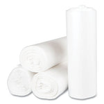 High-Density Commercial Can Liners, 60 gal, 17 mic, 43" x 48", Clear, 25 Bags/Roll, 8 Interleaved Rolls/Carton