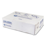 High-Density Commercial Can Liners, 60 gal, 17 mic, 43" x 48", Clear, 25 Bags/Roll, 8 Interleaved Rolls/Carton