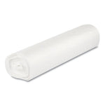 High-Density Commercial Can Liners, 60 gal, 17 mic, 43" x 48", Clear, 25 Bags/Roll, 8 Interleaved Rolls/Carton