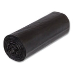 Low-Density Commercial Can Liners, Coreless Interleaved Roll, 30 gal, 0.9 mil, 30" x 36", Black, 25 Bags/Roll, 8 Rolls/Carton