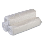 Low-Density Commercial Can Liners, Coreless Interleaved Roll, 60 gal, 1.15mil, 38" x 58", Clear, 20 Bags/Roll, 5 Rolls/Carton