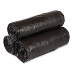 High-Density Commercial Can Liners Value Pack, 60 gal, 19 mic, 38" x 58", Black, 25 Bags/Roll, 6 Interleaved Rolls/Carton