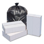 High-Density Commercial Can Liners Value Pack, 60 gal, 19 mic, 38" x 58", Black, 25 Bags/Roll, 6 Interleaved Rolls/Carton