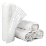 High-Density Commercial Can Liners, 30 gal, 16 mic, 30" x 37", Clear, 25 Bags/Roll, 20 Interleaved Rolls/Carton