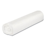 Low-Density Commercial Can Liners, Coreless Perforated Roll, 10 gal, 0.35mil, 24" x 24", Clear, 50 Bags/Roll, 20 Rolls/Carton