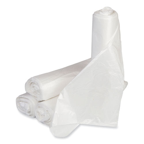 Low-Density Commercial Can Liners, Coreless Interleaved Roll, 16 gal, 0.5mil, 24" x 32", White, 50 Bags/Roll, 10 Rolls/Carton