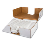 Low-Density Commercial Can Liners, Coreless Interleaved Roll, 16 gal, 0.5mil, 24" x 32", White, 50 Bags/Roll, 10 Rolls/Carton