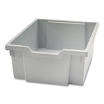 Callero MakerHub Trolley Set 01, Metal, (2) Magnetic Whiteboards, (4) F2 Deep Bins, 27.4" x 17.3" x 56.3", Silver/Light Gray