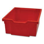 Callero MakerHub Trolley Set 01, Metal, (2) Magnetic Whiteboards, (4) F2 Deep Bins, 27.4" x 17.3" x 56.3", Silver/Flame Red