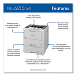 HL-L6210DWT Business Monochrome Laser Printer with Dual Paper Trays