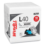 L40 Towels, 1/4 Fold, 12.5 x 12, White, 56/Box, 18 Packs/Carton