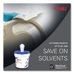 Power Clean Wipers for Solvents WetTask Customizable Wet Wiping System, Wipers Only, 9 x 15, White, 275/Roll, 2 Rolls/Carton