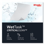 Critical Clean Wipers for Bleach, Disinfectants, Sanitizers WetTask Customizable Wet Wiping System, w/Bucket,140/Roll, 6/CT