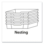 F2 Deep Trays with Antimicrobial Protection for Storage Frames and Trolleys, 3.57 gal, 12.28 x 16.81 x 6.25, Trans Kiwi, 6/PK