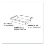 F1 Shallow Trays for Gratnells Storage Frames and Trolleys, 1 Section, 1.85 gal, 12.28" x 16.81" x 3.25", Trans Frost, 8/Pack