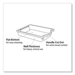 F2 Deep Trays with Antimicrobial Protection for Storage Frames and Trolleys, 3.57 gal, 12.28 x 16.81 x 6.25, Trans Kiwi, 6/PK